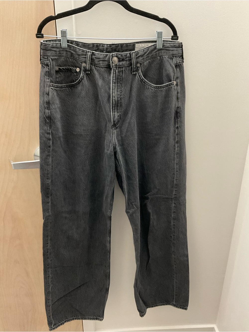 Rag & Bone Logan Mid-Rise Wide Leg Jeans Size 31